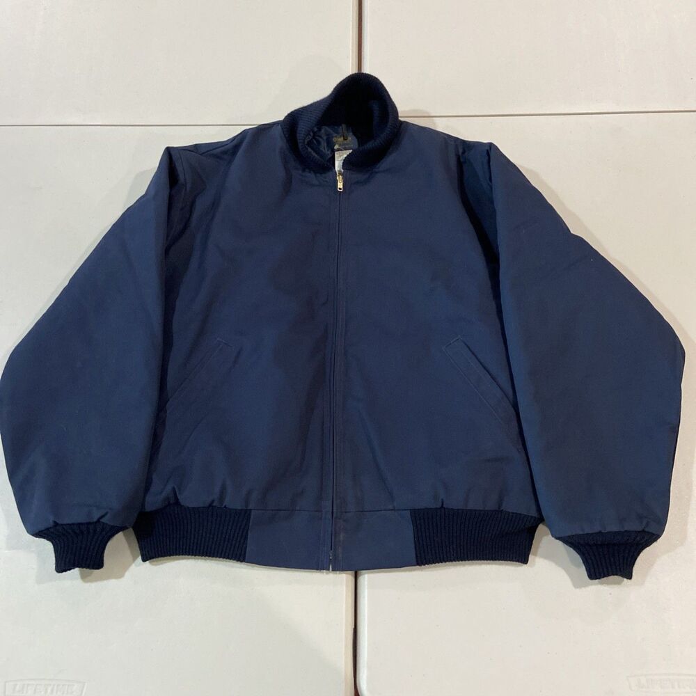 Vintage 80s OshKosh B'Gosh Quilted Jacket 2XL Made in USA Blue